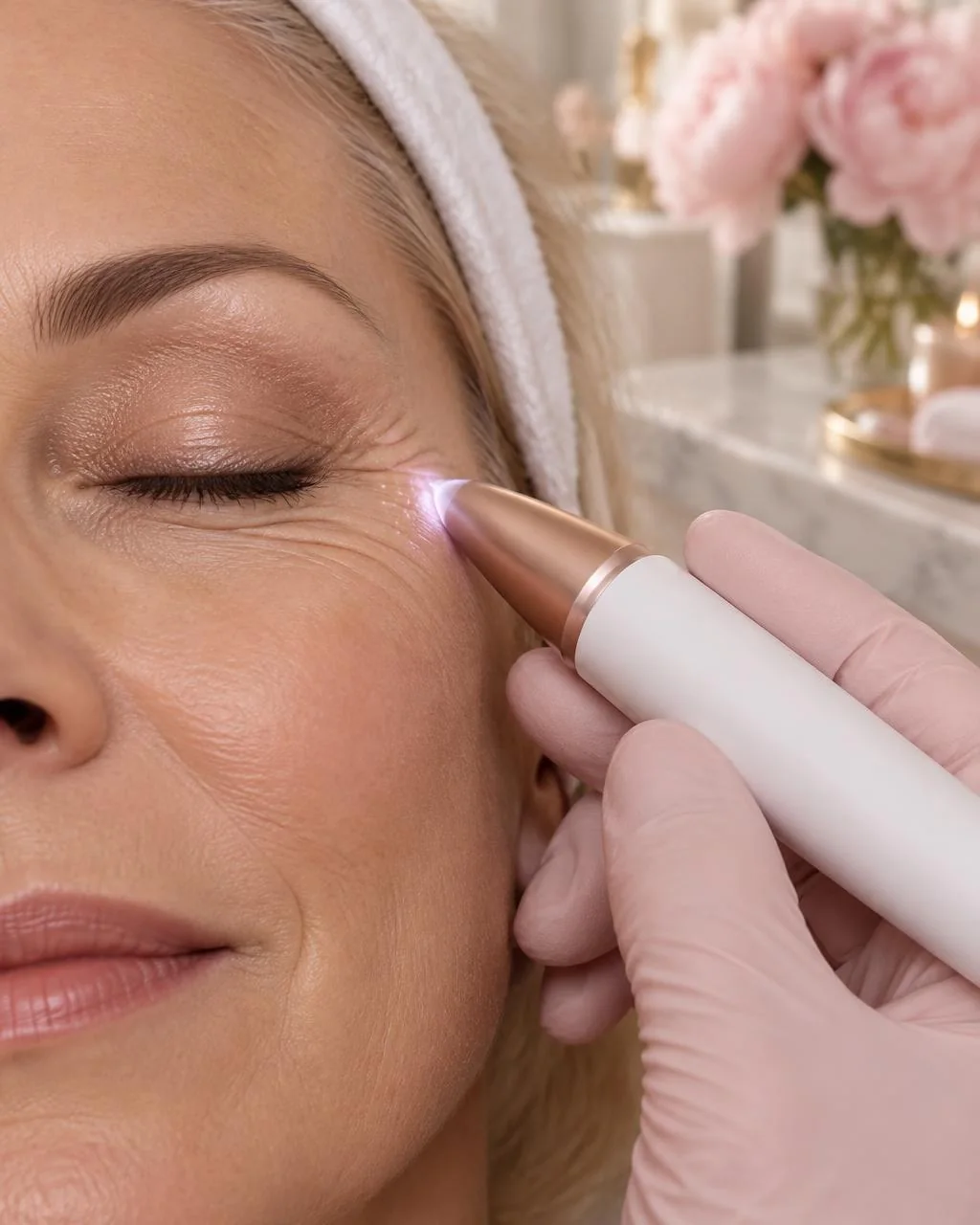 Tratamiento Fibroblast en el contorno de ojos en Marien Skincare Mérida